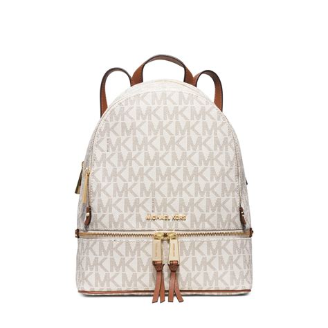 michael kors backpack white|small white michael kors bag.